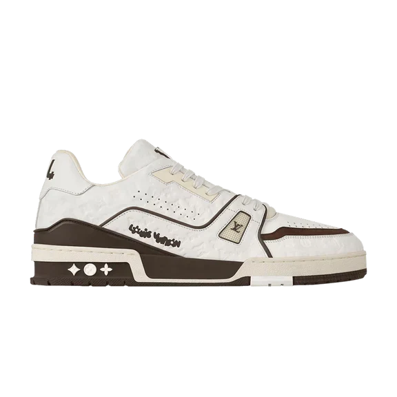 Louis Vuitton x Tyler, The Creator Trainer Sneakers in the 'White Mocha'