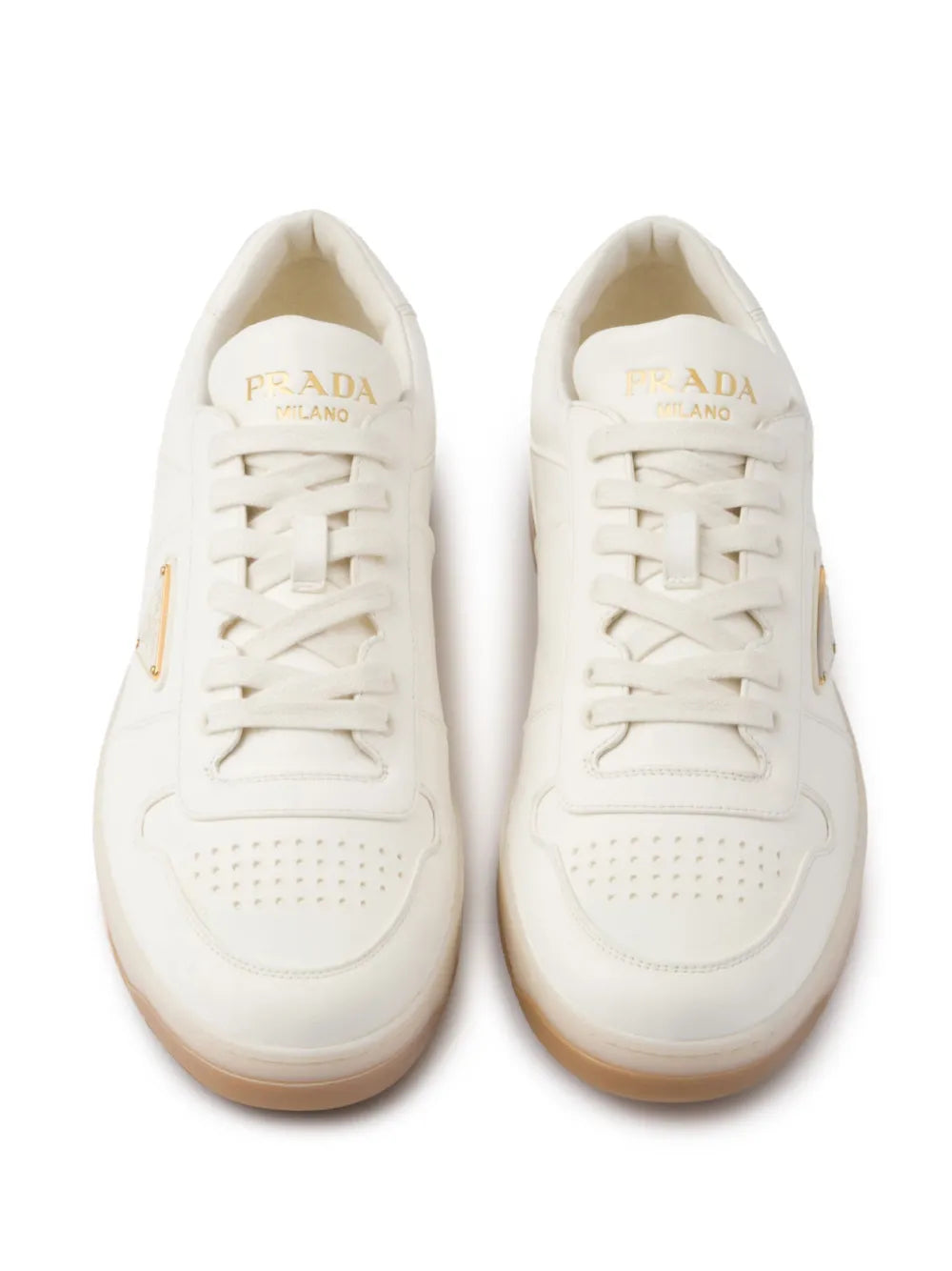 Prada Downtown leather sneakers White