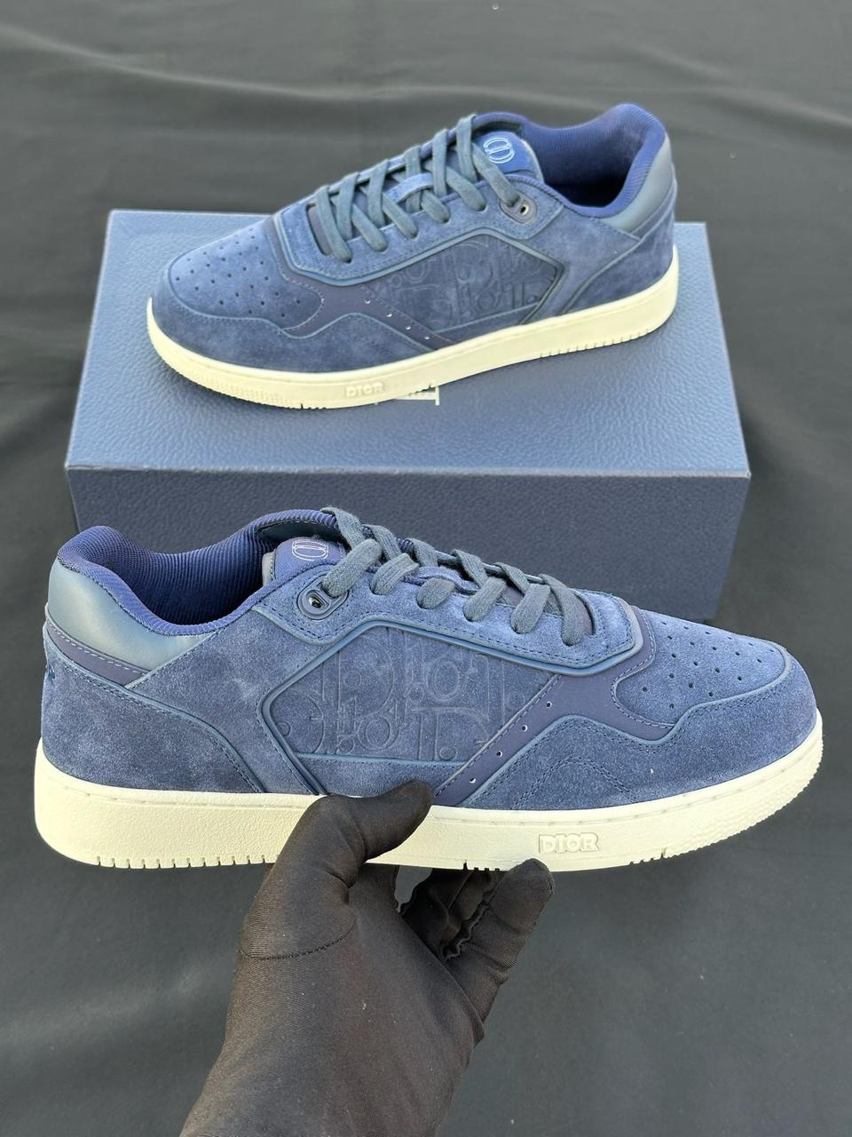 Dior B27 Low Navy Blue Suede / Navy Blue Gravity