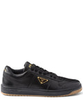 Prada Downtown leather sneakers Golden Black