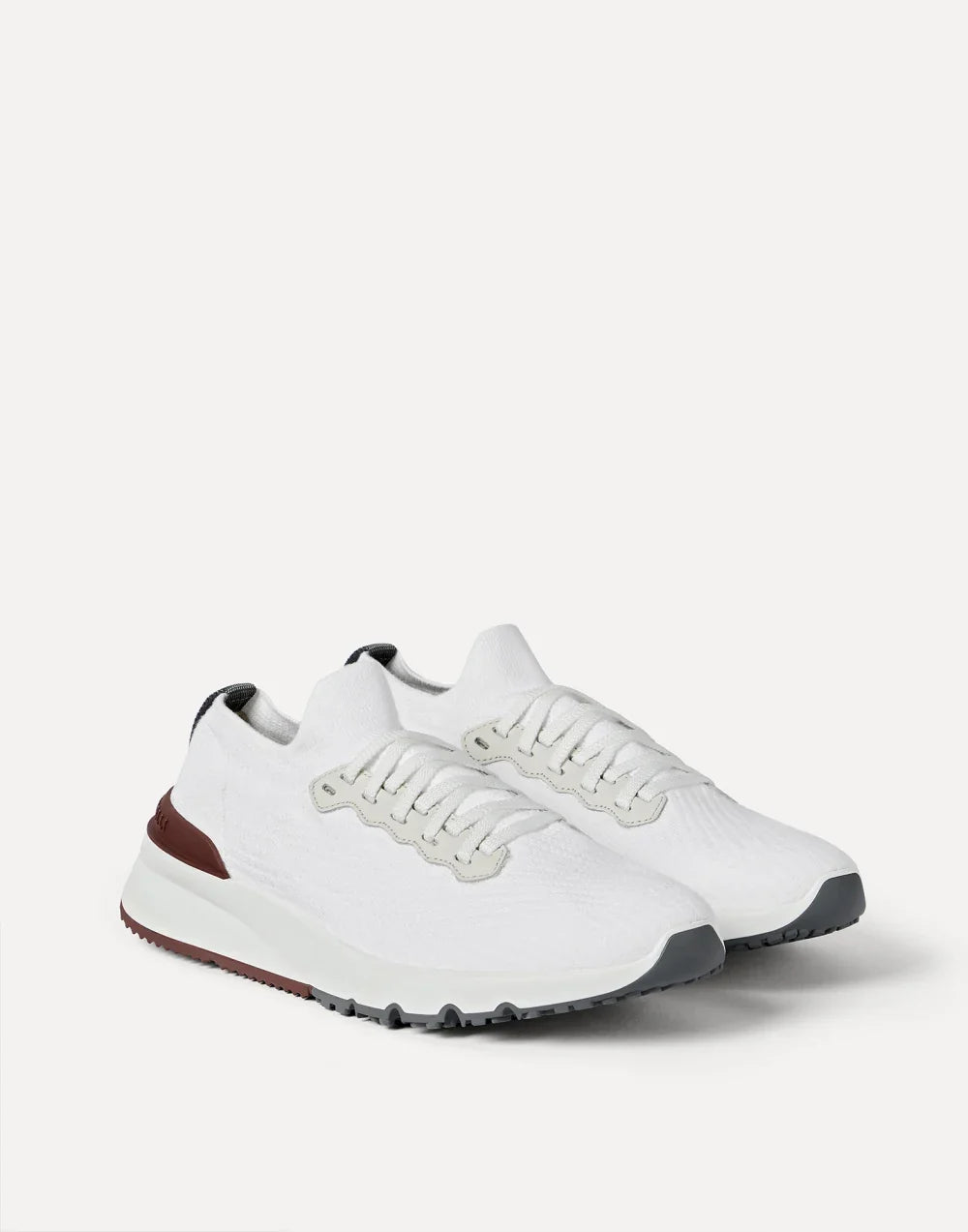 Cotton knit and semi-polished calfskin