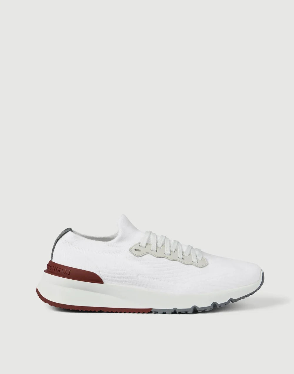 Cotton knit and semi-polished calfskin