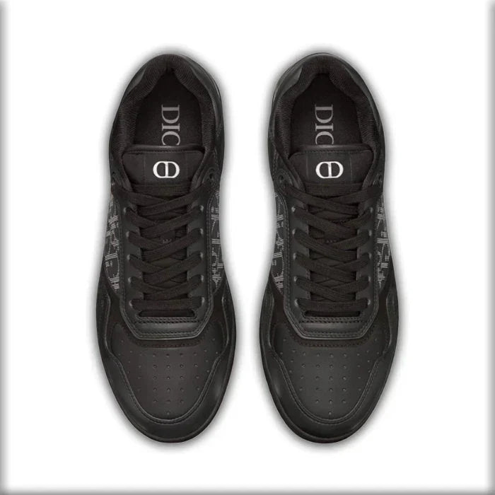 Dior B27 Low Black Dior Oblique Galaxy Leather Grey