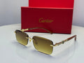 Cartier Glasses | Wood Rimless