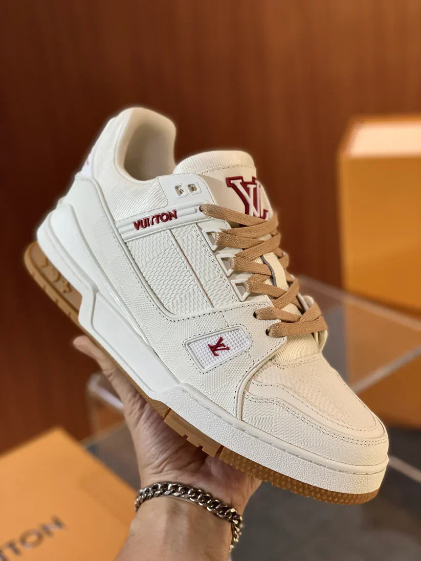 Sneaker LV Trainer White X Red