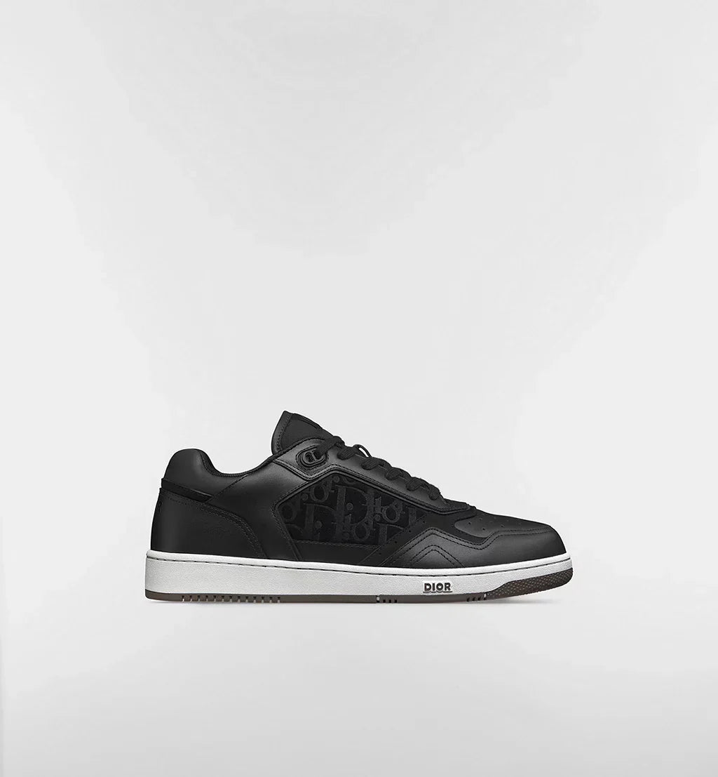 Black Smooth Calfskin and Black Dior Oblique-Embossed