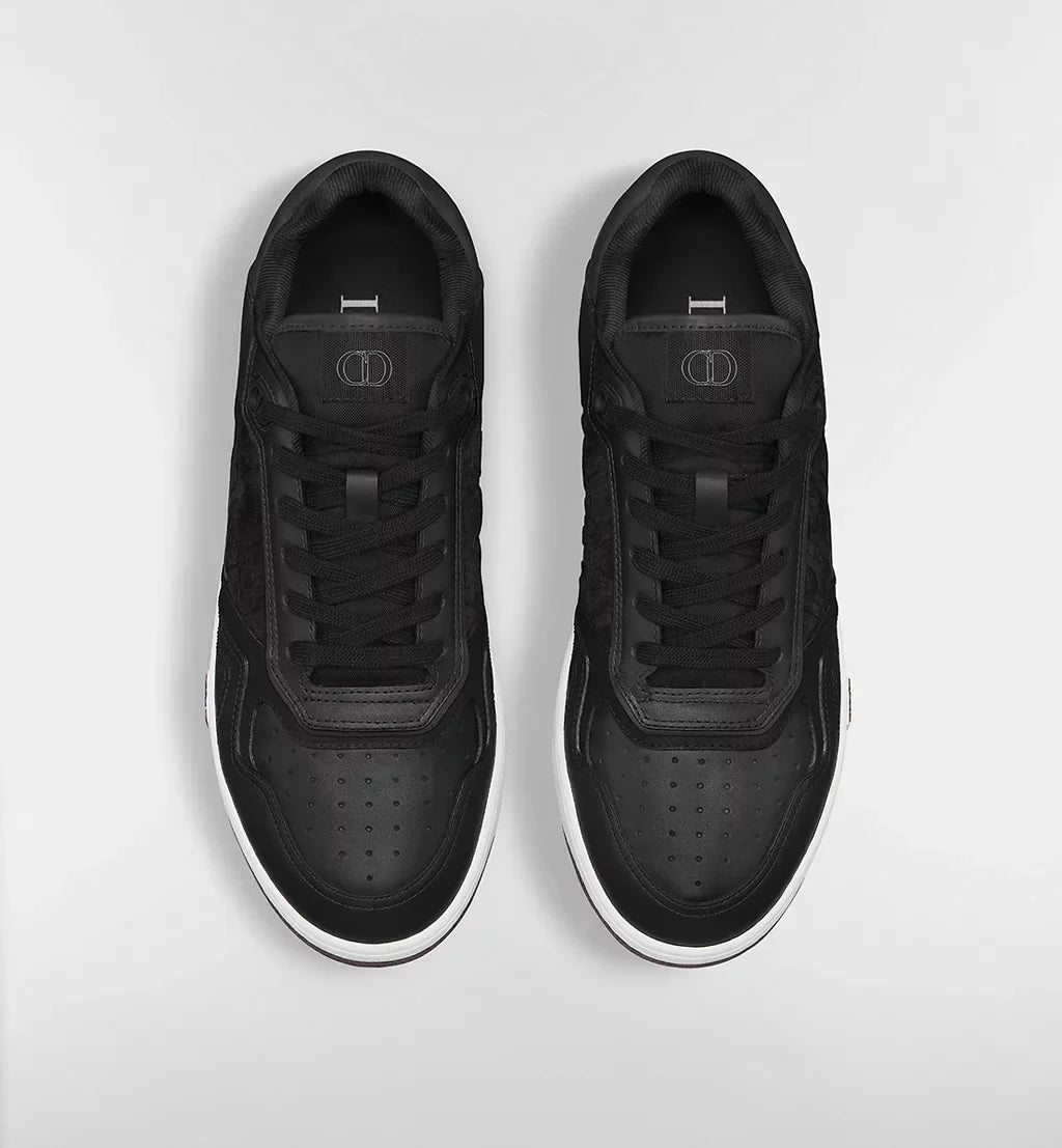 Black Smooth Calfskin and Black Dior Oblique-Embossed