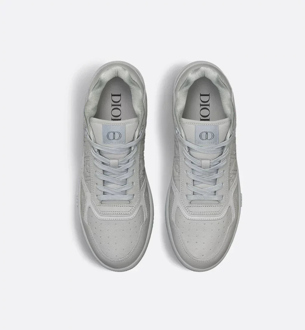 Gray Grained Calfskin and Gray Dior Gravity Leather