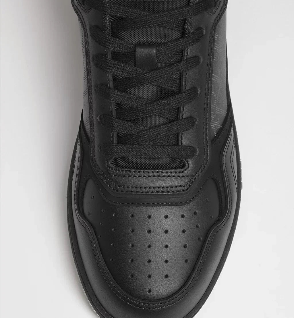 Black Smooth Calfskin, Black Suede and Black Dior Oblique Galaxy Leather