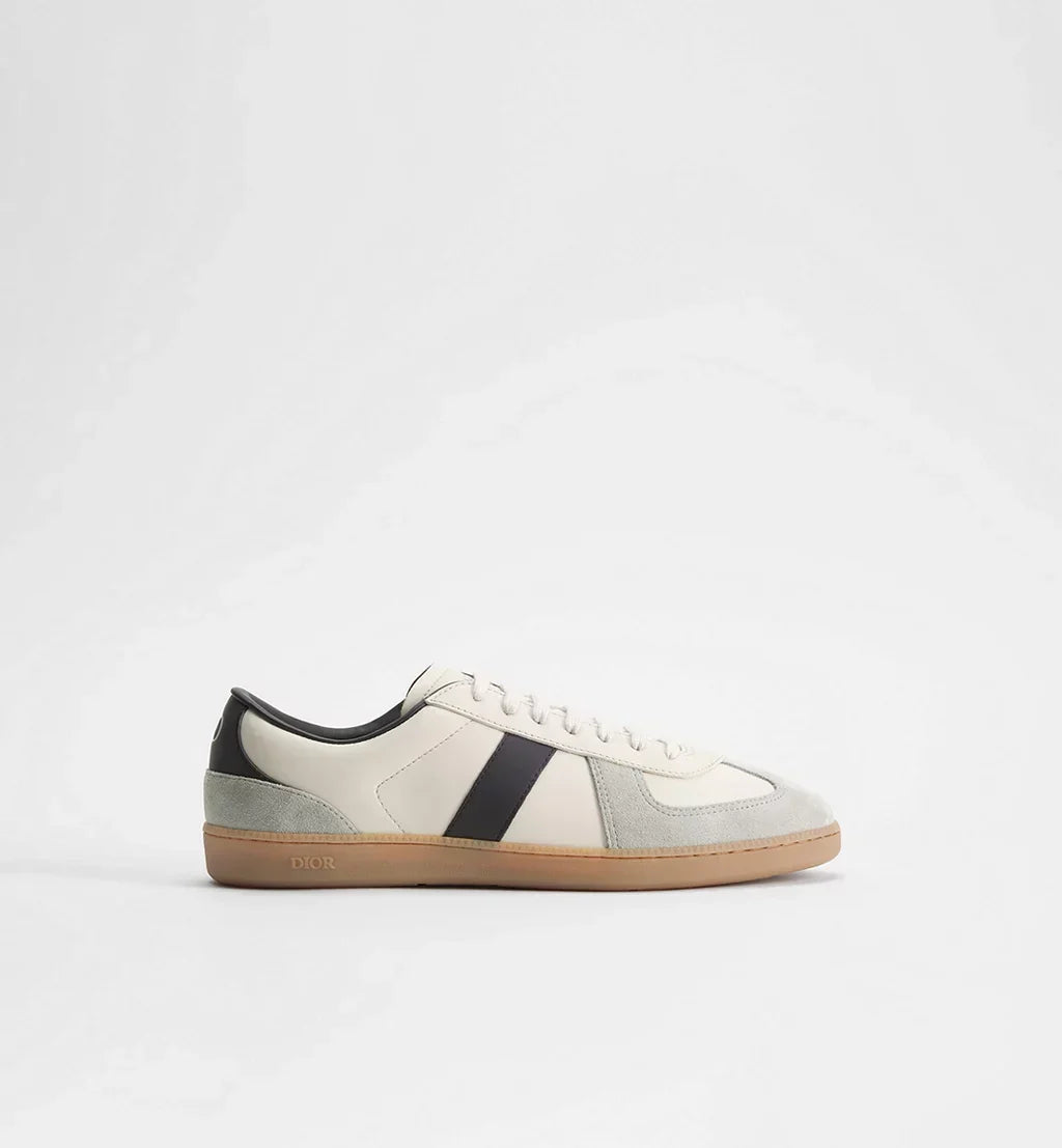 B01 Matchpoint Sneaker Black and White Smooth Calfskin with Gray Suede