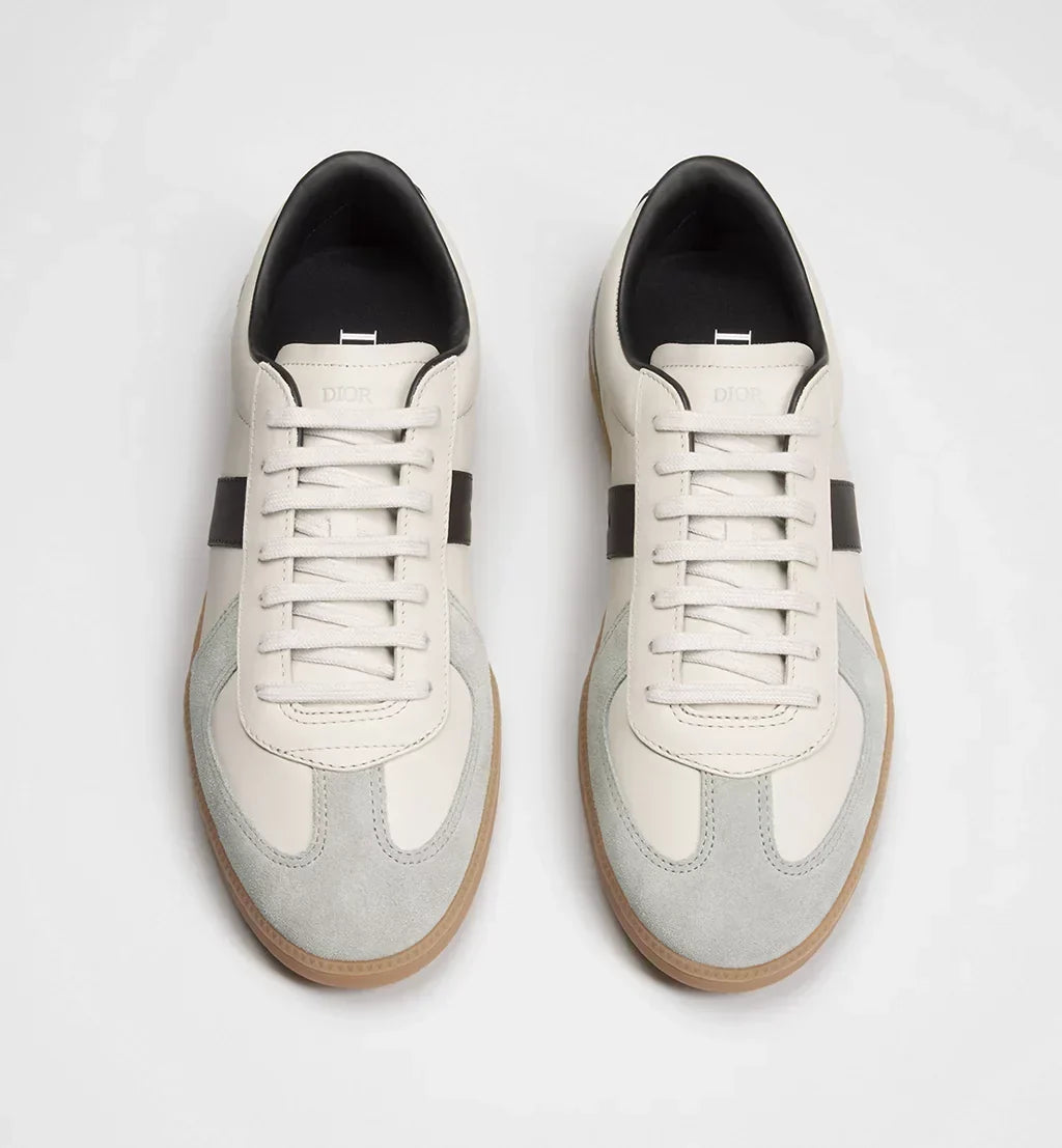 B01 Matchpoint Sneaker Black and White Smooth Calfskin with Gray Suede