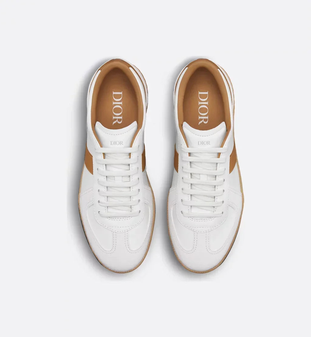 B01 Matchpoint Sneaker Cognac and White Smooth Calfskin with White Suede