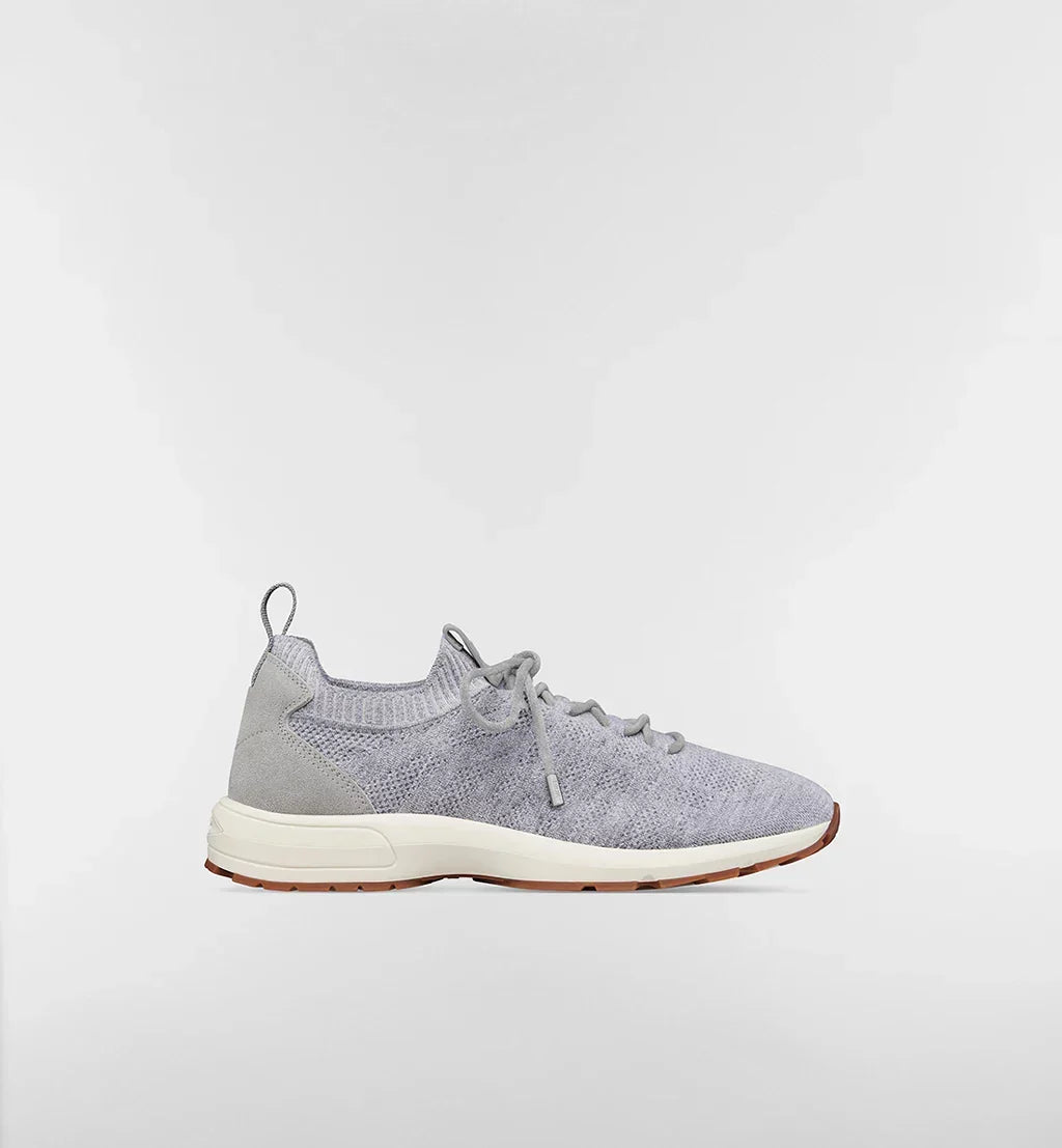 Dior Gray Cannage Cashmere, Wool and Silk Knit with Dior Gray Suede Calfskin