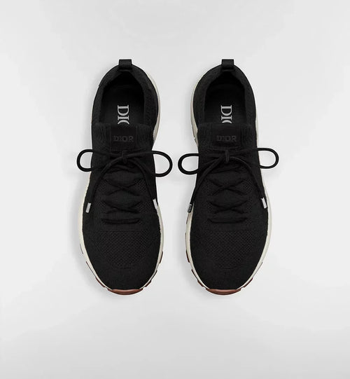 Black Cannage Cashmere, Wool and Silk Knit with Black Suede Calfskin