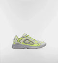 B30 Countdown Tech Sneaker White Semi-Transparent N3O Nylon, Gray and Green Technical Fabric and Gray Rubber
