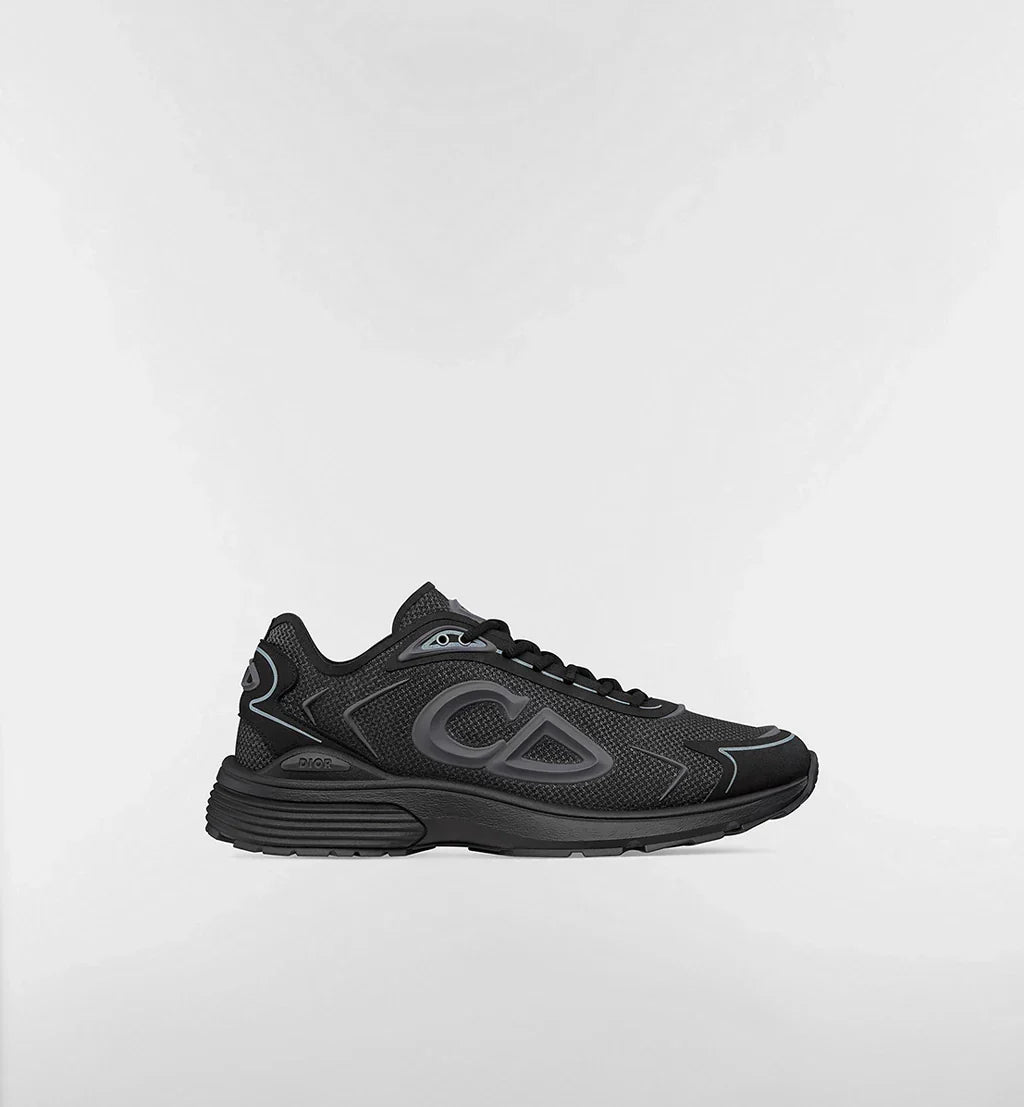 B30 Countdown Tech Sneaker Black Semi-Transparent N3O Nylon, Black Technical Fabric and Gray Rubber