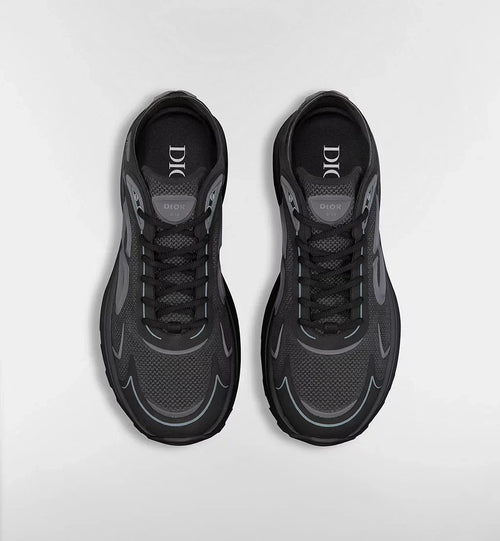 B30 Countdown Tech Sneaker Black Semi-Transparent N3O Nylon, Black Technical Fabric and Gray Rubber