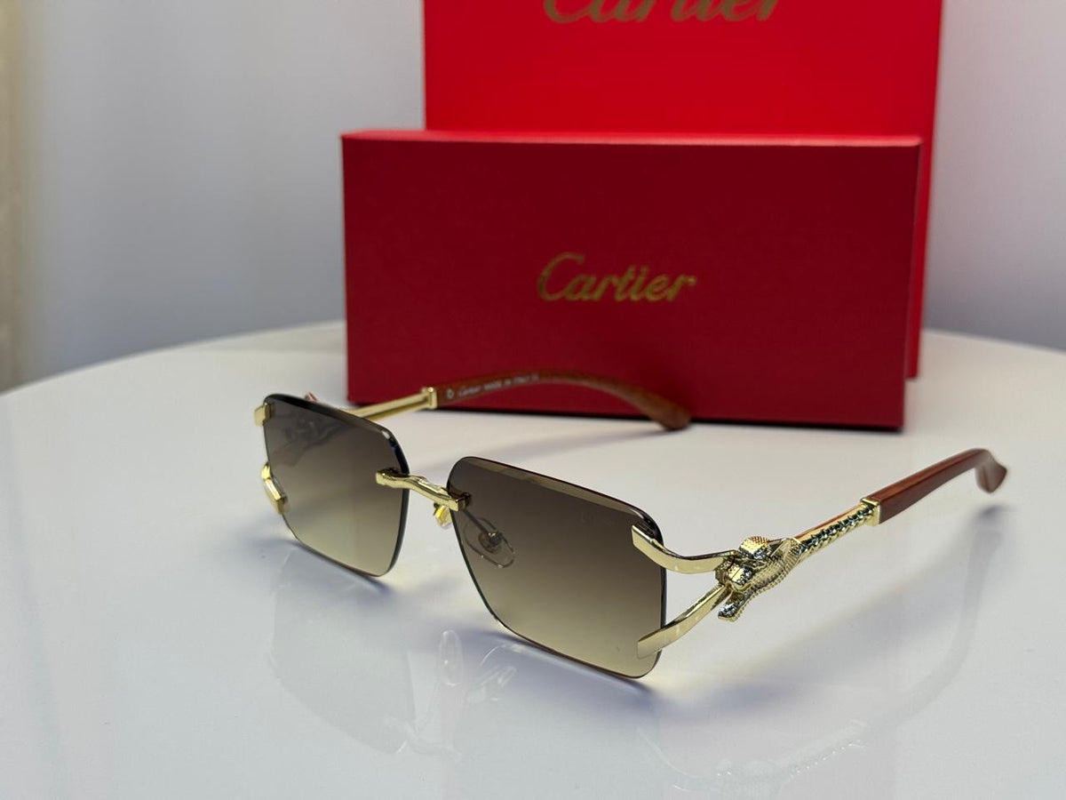 Cartier Glasses | Rimless Wood