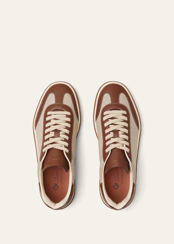 Tennis Walk Sneaker  Suede Calf Split Natural/Caramel Sugar