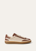 Tennis Walk Sneaker  Suede Calf Split Natural/Caramel Sugar