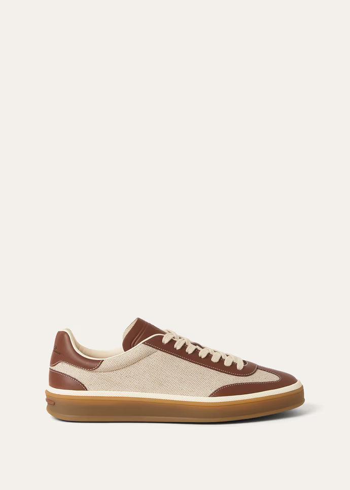 Tennis Walk Sneaker  Suede Calf Split Natural/Caramel Sugar