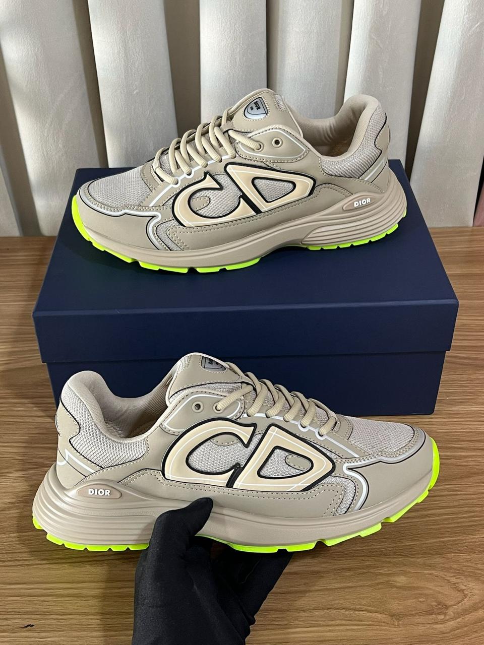 Dior - B30 Mesh & Technical Fabric Beige Low Top