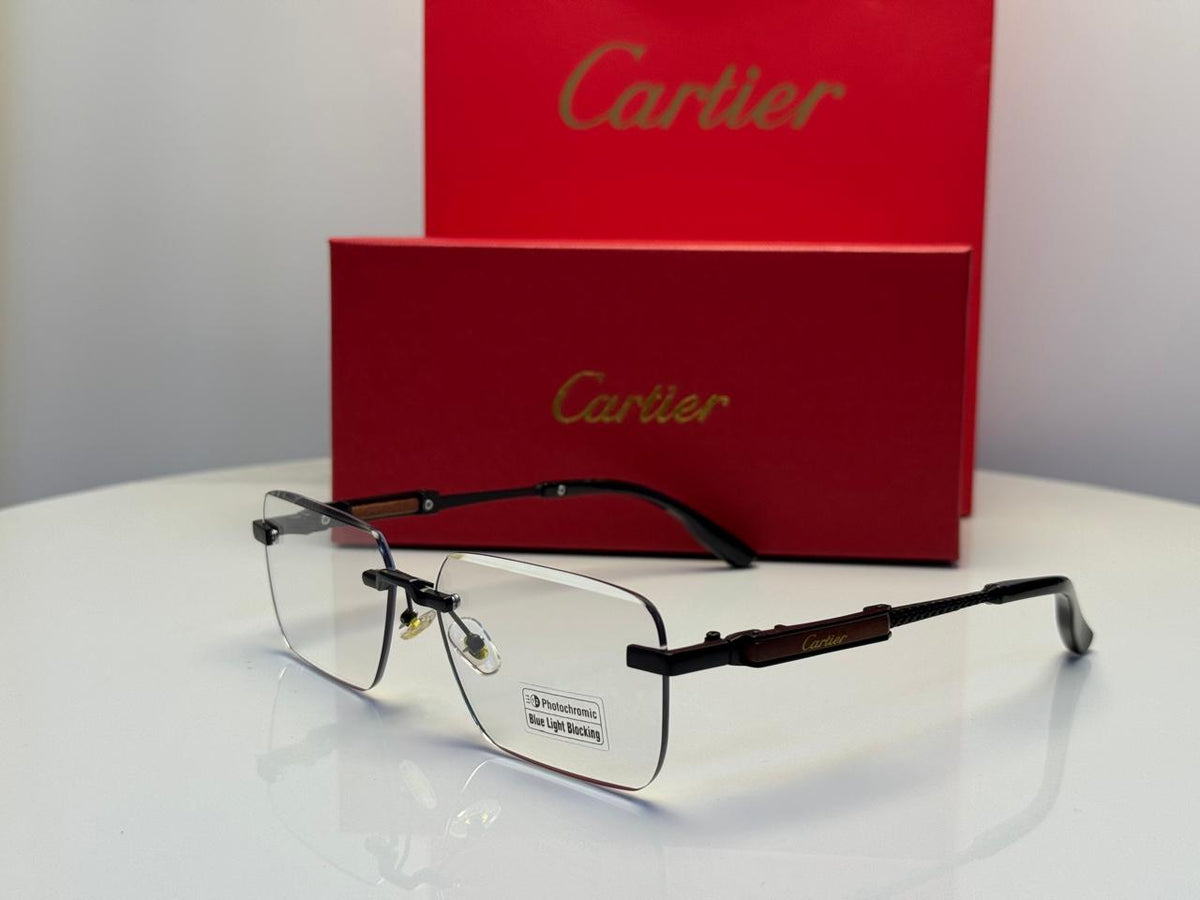 Cartier Glasses | Rimless Black