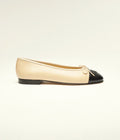 Chanel Women's Loafers | Lambskin Beige & Black