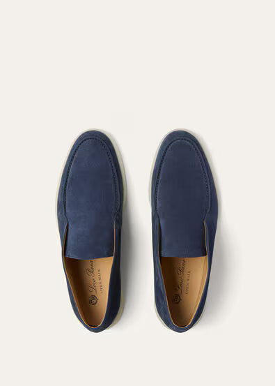 Loro Piana Loafer Open Walk Ankle Boot Very Dark Deep Sea
