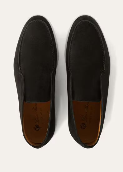 Loro Piana Loafer Open Walk Ankle Boot Black