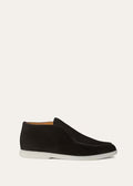 Loro Piana Loafer Open Walk Ankle Boot Black