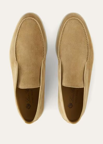 Loro Piana Loafer Open Walk Ankle Boot Light Wood Smoke