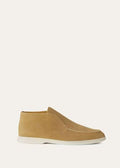Loro Piana Loafer Open Walk Ankle Boot Light Wood Smoke
