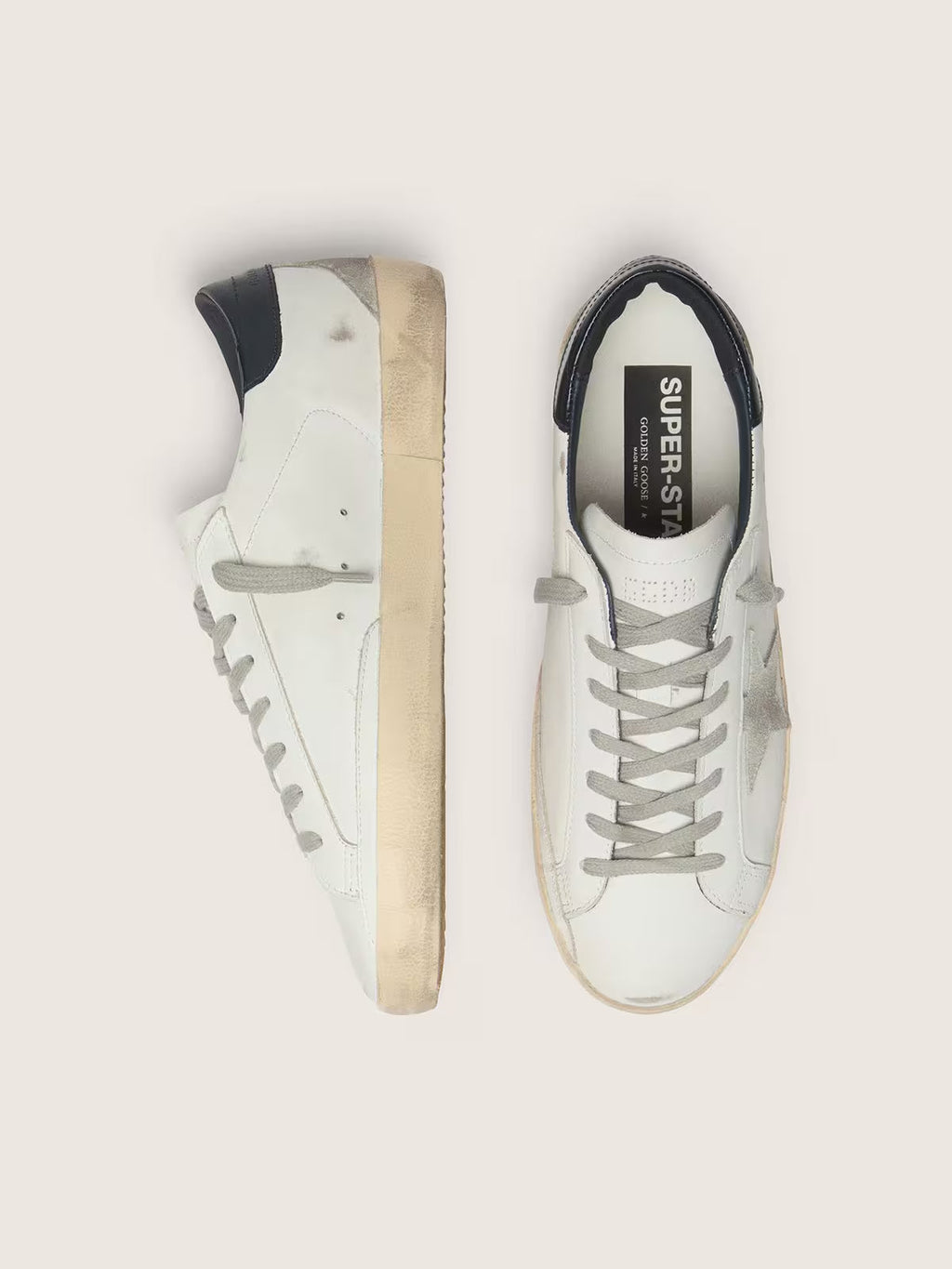 Men's Super-Star with suede star and blue heel tab