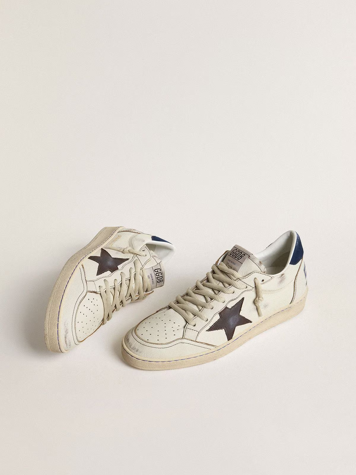 Ball Star with black star and blue suede heel tab