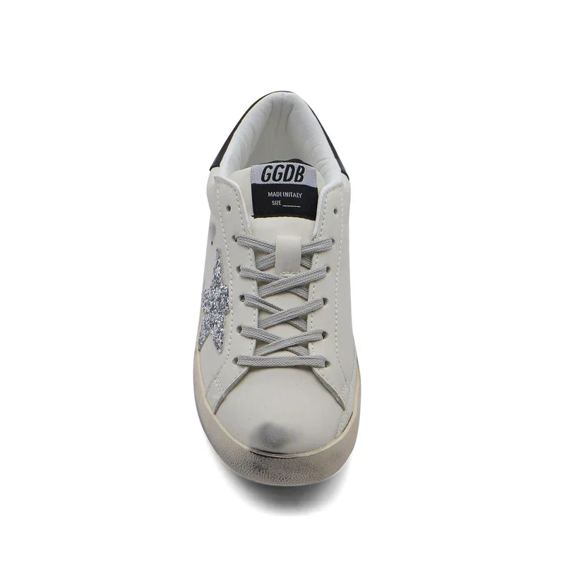 Golden Goose with glitter star Sneakers Woman JEN-686 White&Black