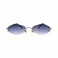 Cartier Glasses | Rimless Sunglasses Platinum Wires Sunglasses w/ Smoke Gray/blue Lenses