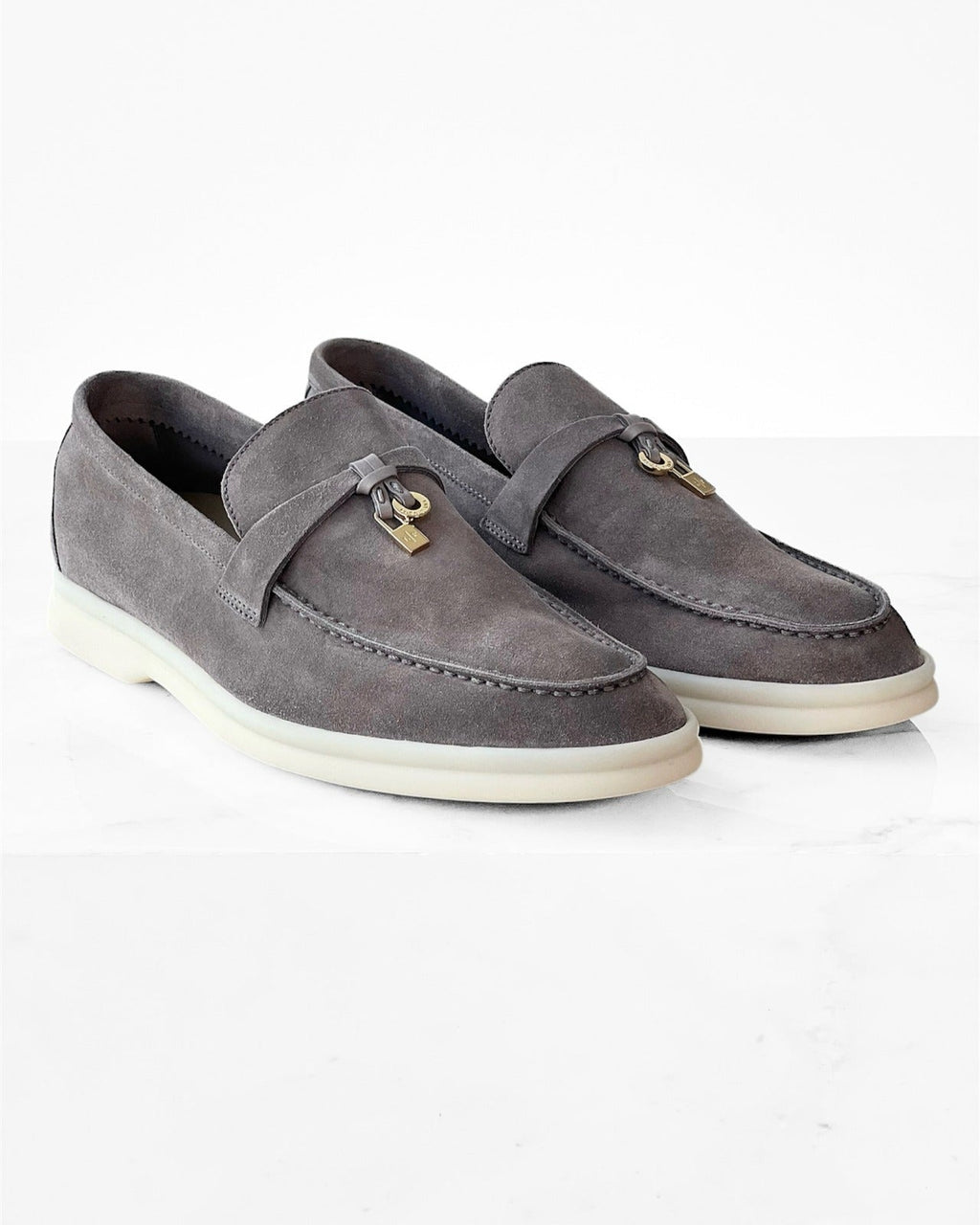 Loro Piana Loafers | Rain Drops Summer Charms Gray