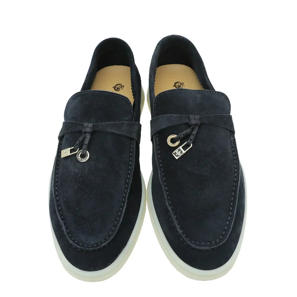 Loro Piana Loafers | Argo Blue Melange Summer Charms