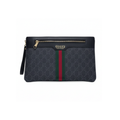 Gucci Pouch | Leather Stripe Zip Pouch
