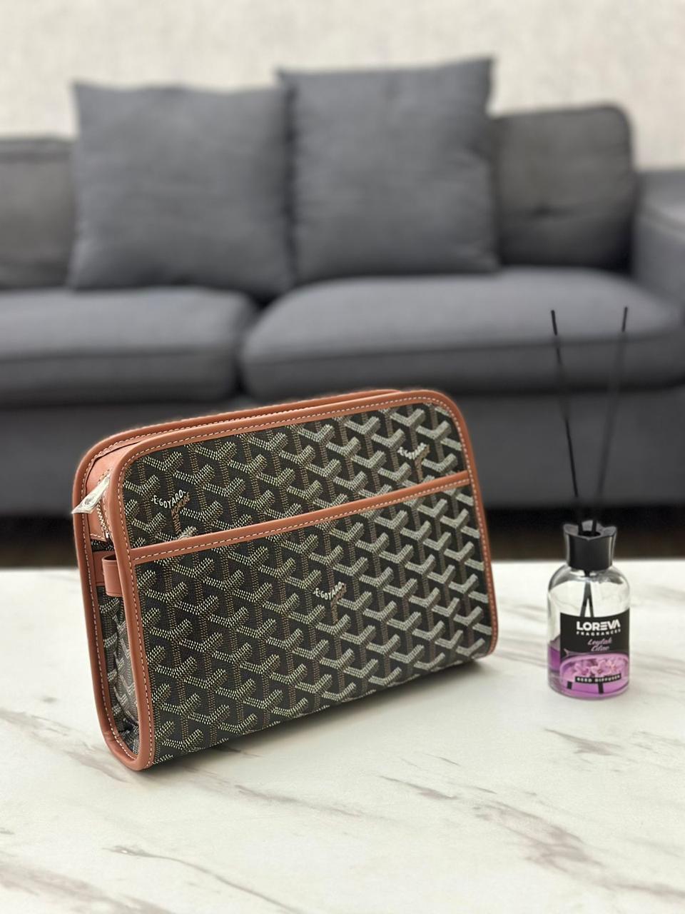 Goyard Jouvence Toiletry Pouch '' Brown ''
