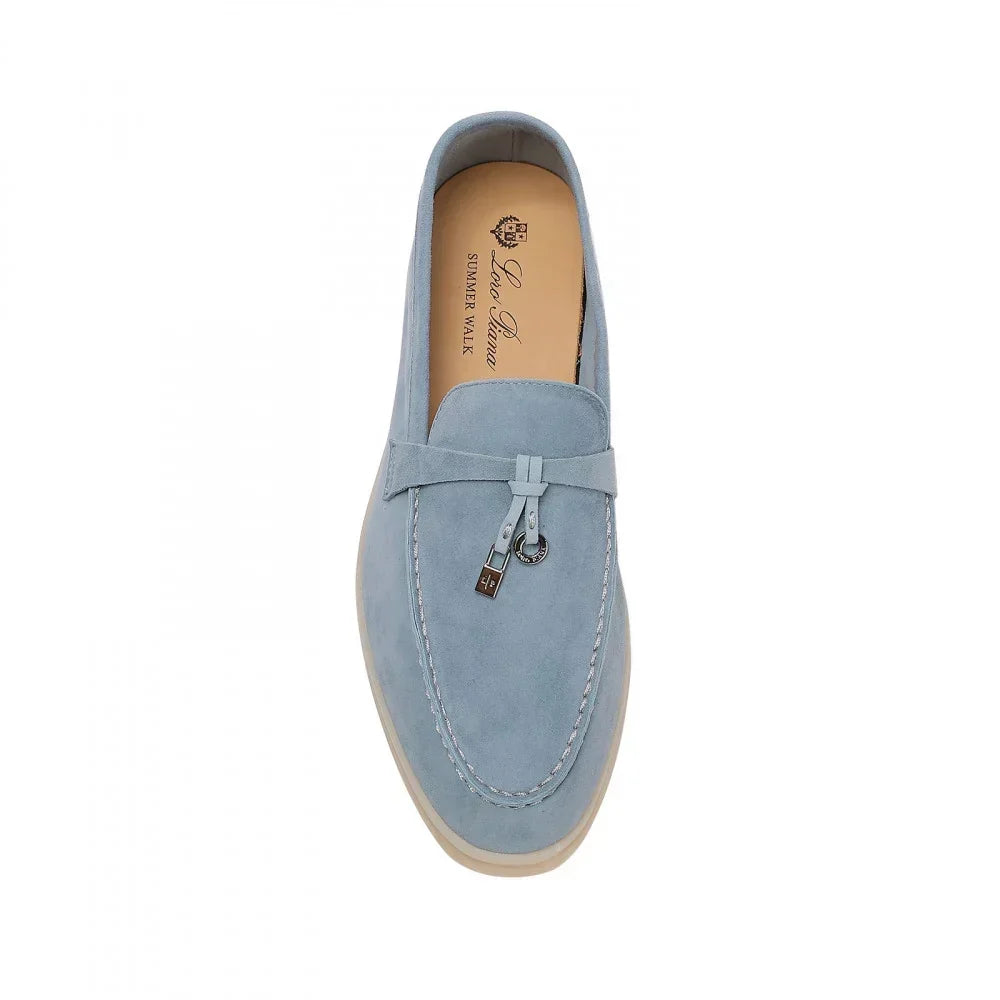 Loro Piana  Women's Loafers |  Summer Charms Walk Light Blue