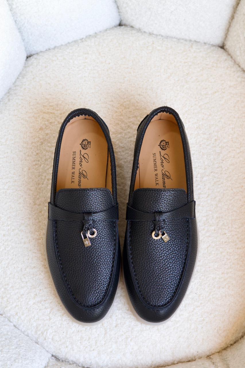 Loro Piana Women's Loafers | Summer Charms Walk Black