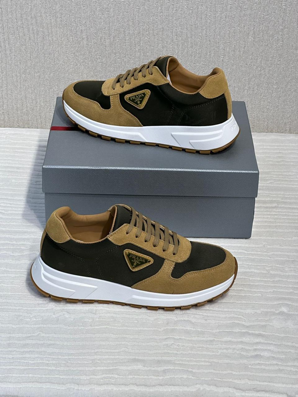 Prada Prax 01   khaki and beige