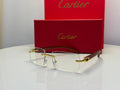 Cartier Glasses | Rimless Rectangular Clear