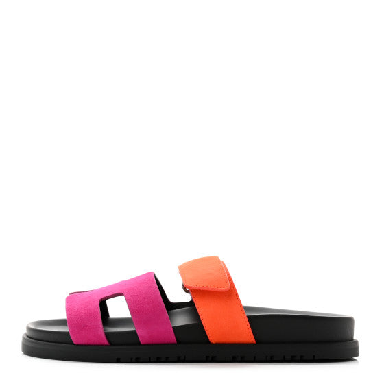 Hermès Sandals | Chypre Pink Orange Suede