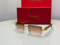 Cartier Glasses | Rimless Rectangular