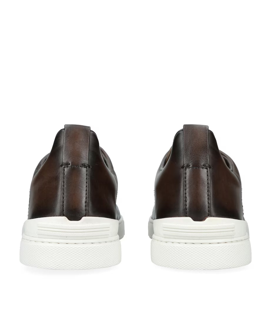 Zegna Crocodile Leather Triple Stitch SECONDSKIN