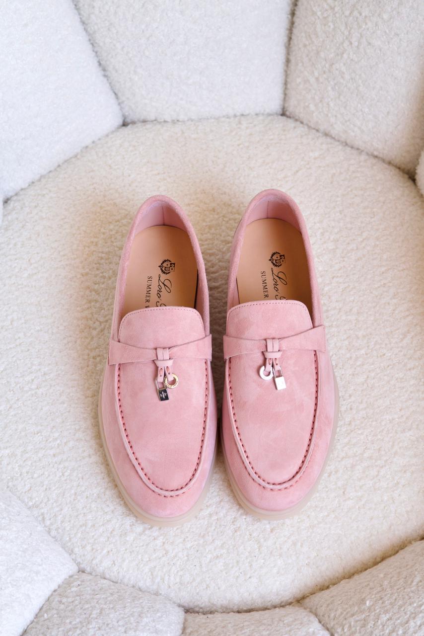 Loro Piana Women's Loafers |Summer Charms Walk Pink