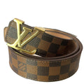 Belt Lv Initiales Brown Gold